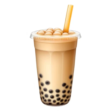 Bubble tea with tapioca pearls sticker