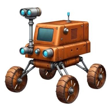  antique tall square robotic high-occupancy Marsrover  sticker