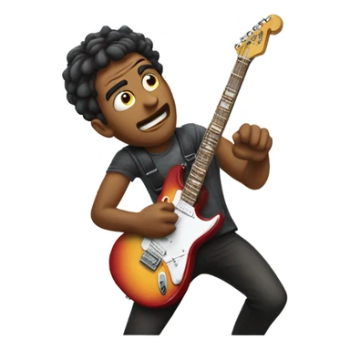 Man shredding on the guitar sticker