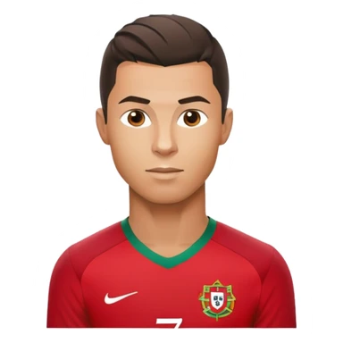 Cristiano Ronaldo soccer player in Portugal jersey number 7 sticker
