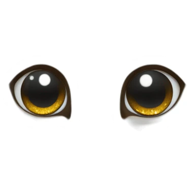 Chat avec des paillettes dans les yeux sticker