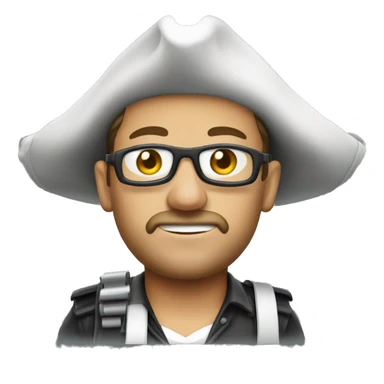 un agent immobilier habillé en pirate sticker