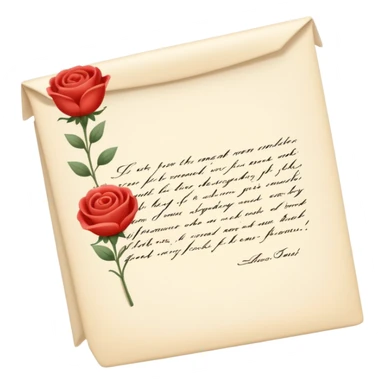 Light cream color romantic letter sticker