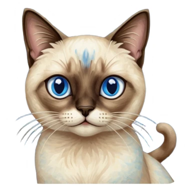 Siamese cat and starry night van gogh sticker