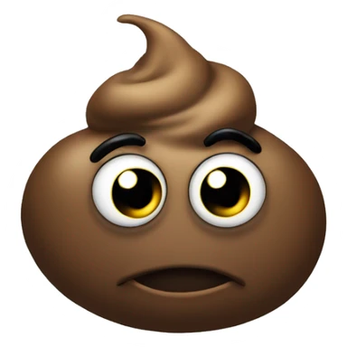 Poo with eyes sticker