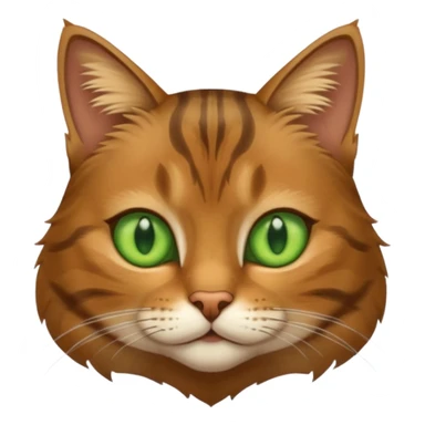 A european cat brown with lighter green eyes sticker