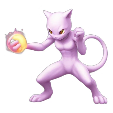 Mewtwo fight Mew sticker