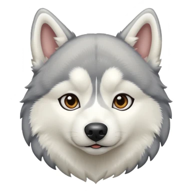 White and grey husky sticker