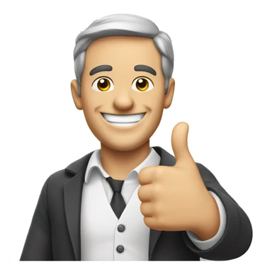 Smiling Englishman showing thumbs up  sticker