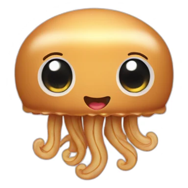 Peanut butter cute baby jellyfish sticker