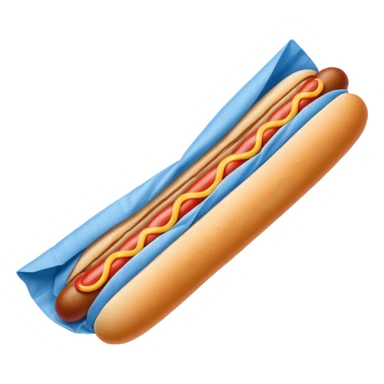 hotdog with napkin blue (#00A3E0) and red (#F9423A) sticker