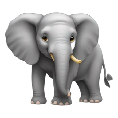 Éléphant avec un canard sur le dos sticker