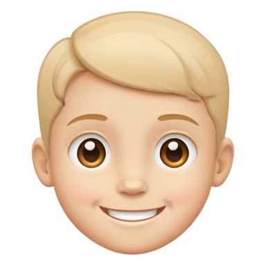 smiling child's head, simple and friendly sticker