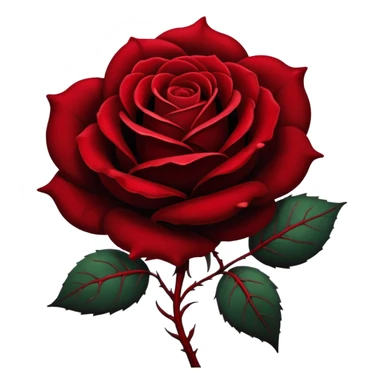 black rose with a drop of blood running down it sticker