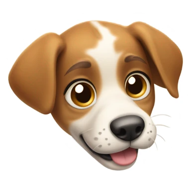 Adorable puppy giving kisses sticker