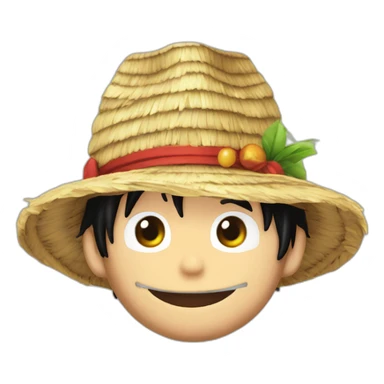 Luffy avec un chapeau de paille sticker