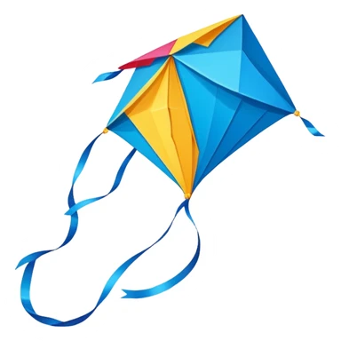 single kite flying in the sky sticker