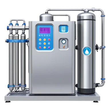 DUV water purification system with ultraviolet disinfection chamber sticker