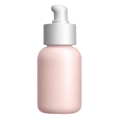 A delicate, baby pink skincare bottle with a smooth, rounded shape, exuding a soft and soothing vibe. The bottle has a creamy pastel pink finish, almost pearly, with minimalistic white or silver accents sticker