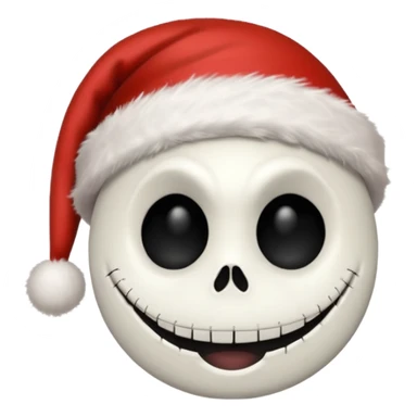 jack skellington santa hat sticker
