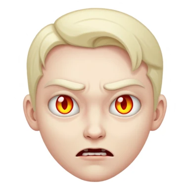 Evil expression sticker
