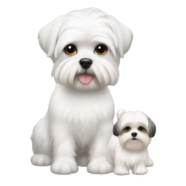 Short haired lesbian with white shih tzu sticker