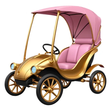 C-3PO in 1865 rose-gold painted buggy powered by electric motors and batteries  sticker