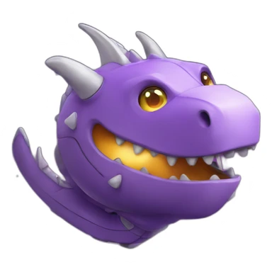 Cute purpledragon starship Orient to the moon sticker