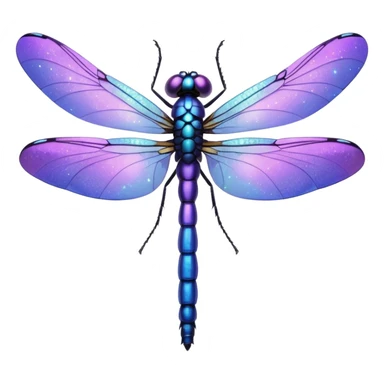 glitter purple dragonfly sticker