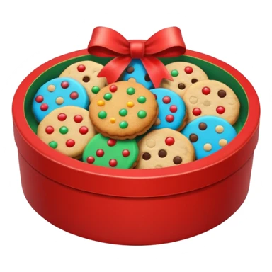 christmas biscuit and cookie box round sticker