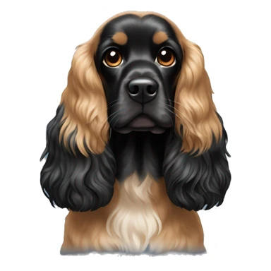 American cocker spaniel black and tan sticker