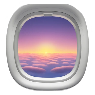 beautiful sunrise from a window plane  sticker