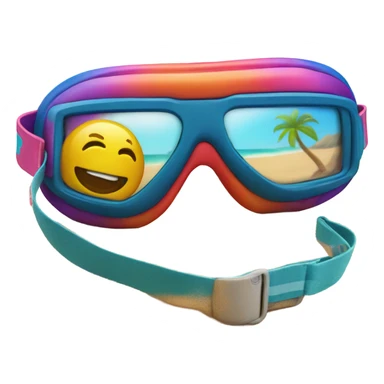 goggles and volleyball sticker