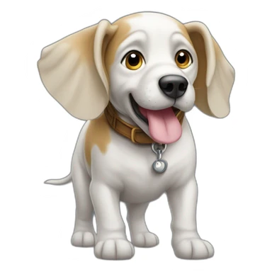 Chien sur un éléphant sticker