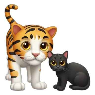 small-black-cat-with-a-tiger sticker