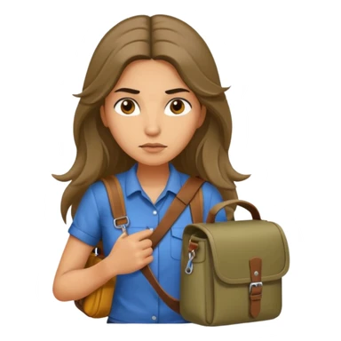 long haired courier woman sticker