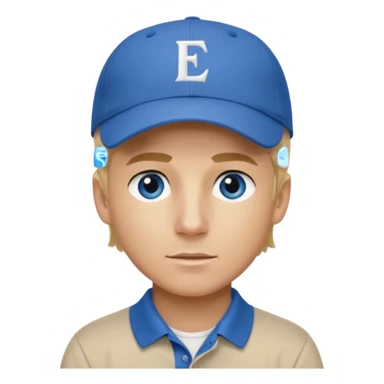 Charlie kirk with blonde hair and Blue eyes on epstein island but make hi really look like Charlie kirk sticker