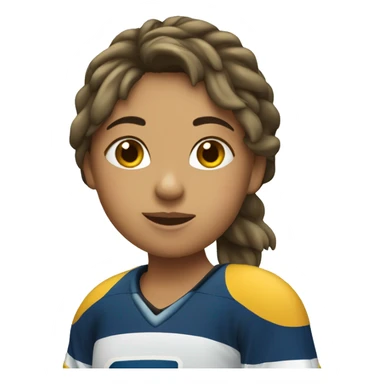 chica haciendo hockey sticker