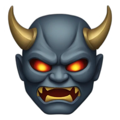 oni mask sticker