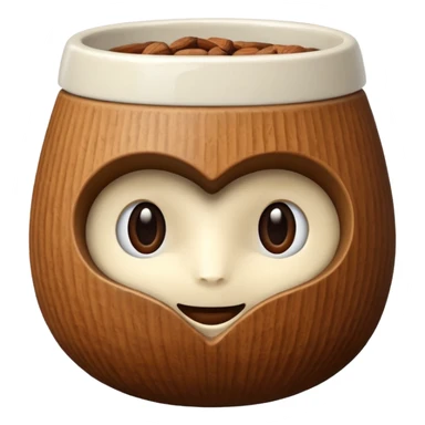 cup in a shape uf nut sticker