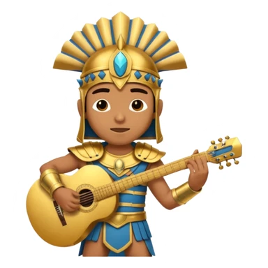 pharaoh gladiator play guitar sticker