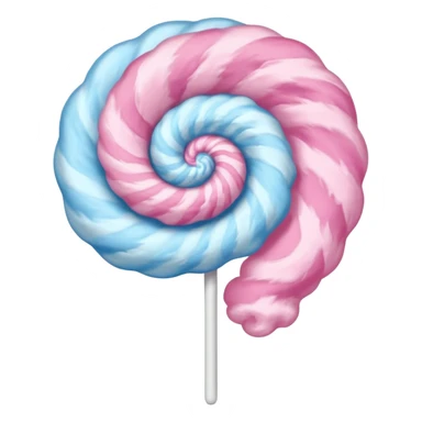 Cotton Candy, Pink Swirl Cotton Candy – classic fluffy pink spiral on a white stick. sticker