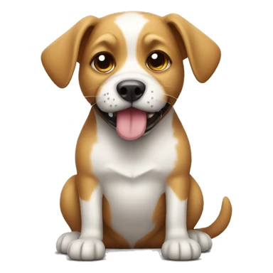 Dog with a ball in its mouth sticker