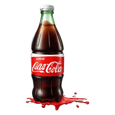 A coke bottle spilling sticker