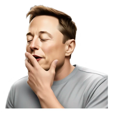 Elon Musk kissing Elon musk sticker