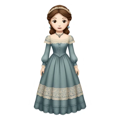Victorian lady sticker