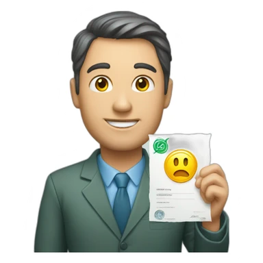 Un emoji de certificación de WhatsApp  sticker