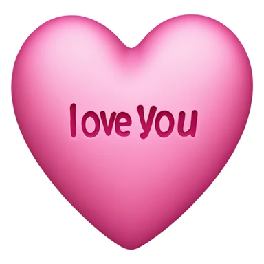 Pink heart that says I love you  sticker