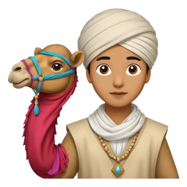 Desert Nomad Traveler with camel sticker