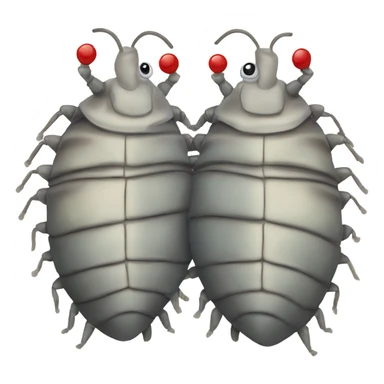 Isopod two hearts sticker